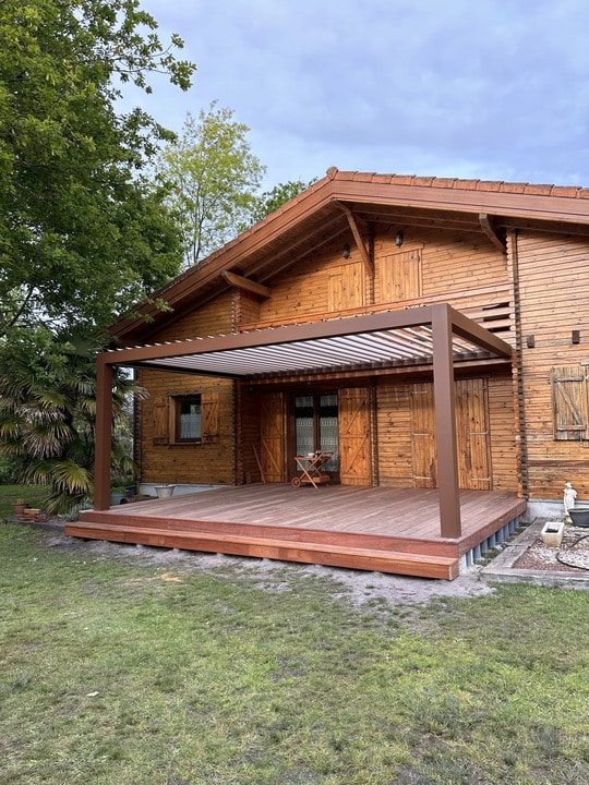 Réalisation RENOVERSO : Pose de Pergola bioclimatique à Brax